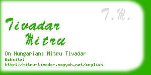 tivadar mitru business card